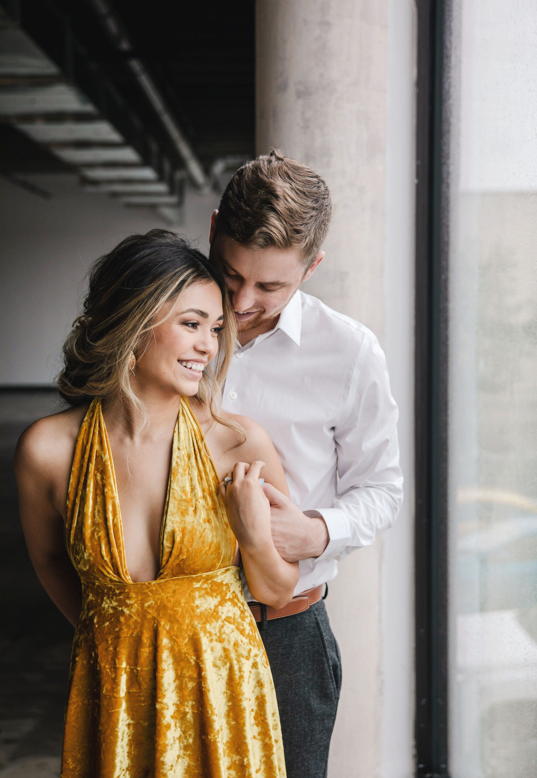 Mustard Yellow Fall Wedding Dallas Industrial Wedding Venue