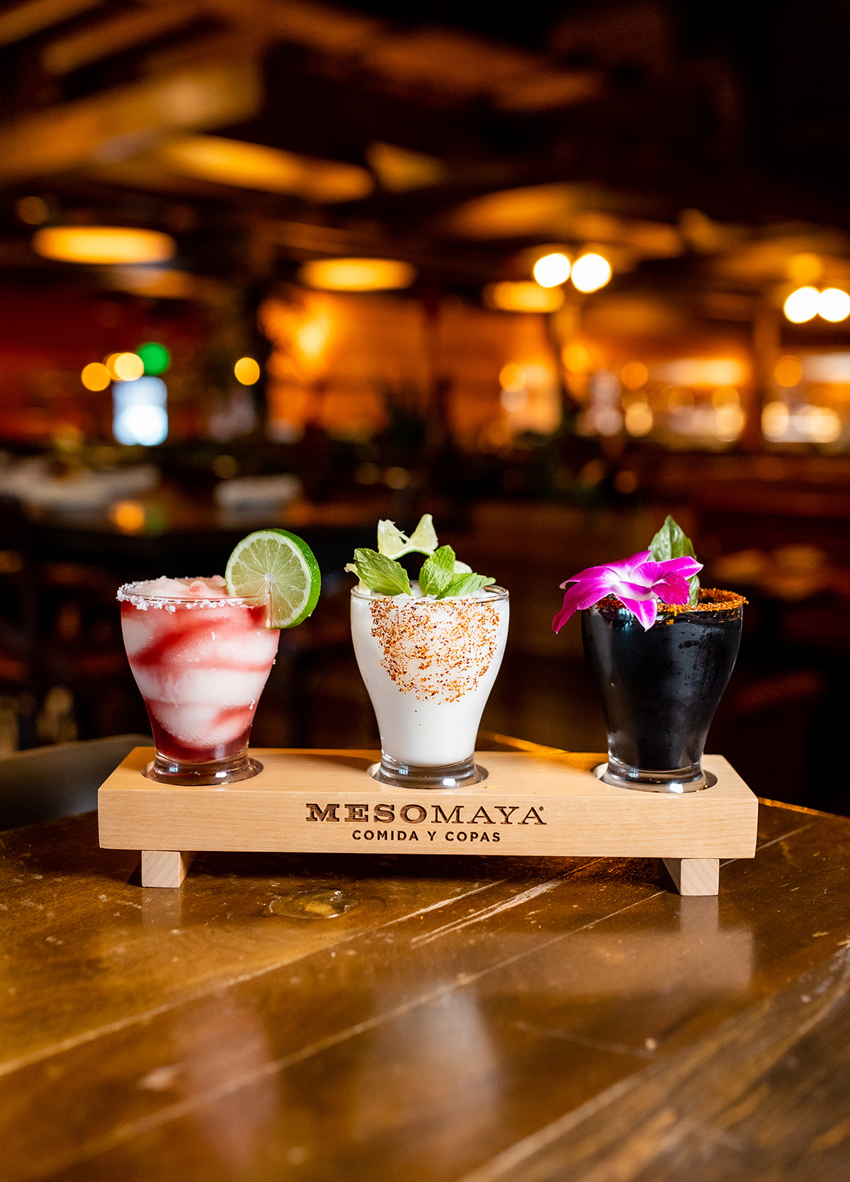 Meso Maya Tex Mex Margarita Flight